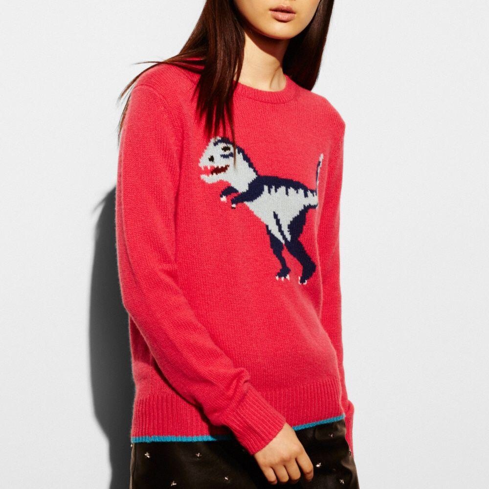Coach Hot Pink Sweater with Rexy